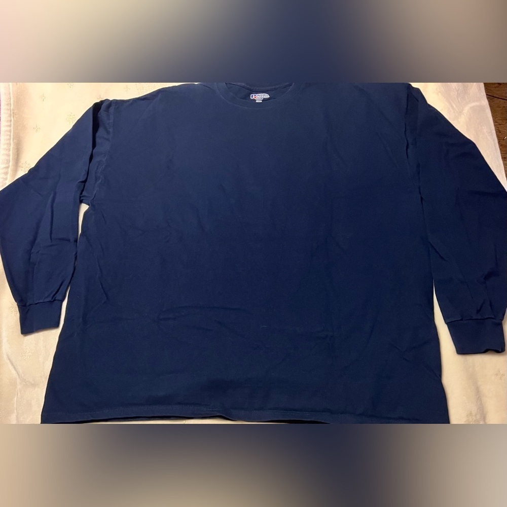 NWOT Russel Athletic Classic Navy Blue Men's Long Sleeved TShirt XXL